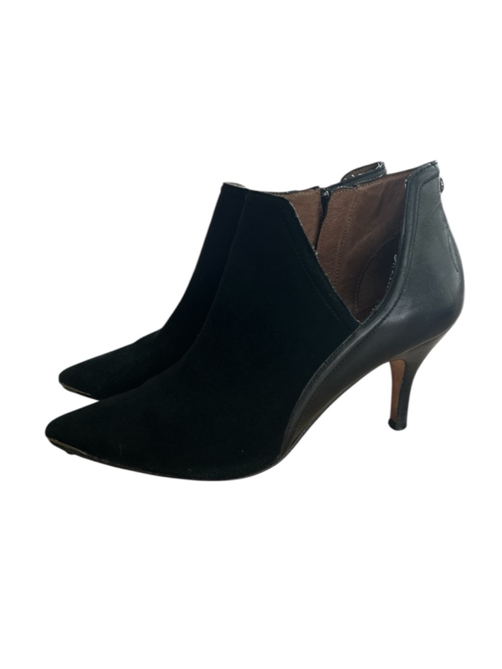 Donald J. Pliner Black Pointed-Toe Ankle Heeled Booties - Picture 3 of 8